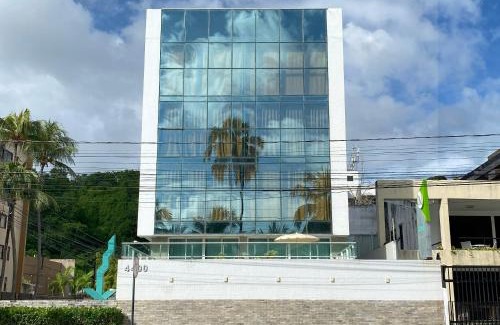 Cabo Branco Apartment | Joao Pessoa Cabo Branco - Flat Vista Mar- 418- Green Sunset com piscina frente mar