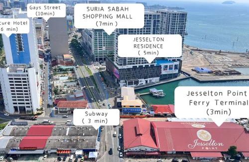 Downtown Kota Kinabalu Apartment | JQ Little Angle 3 小天使民宿3 NEW High Floor Seaview Netflix 6pax