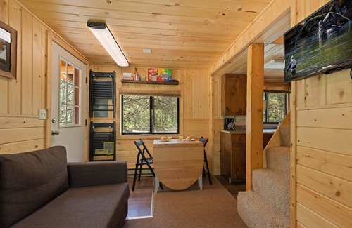 Island Park Cabin | KABINO: FirePit Large Yard Loft for Kids Grill WiFi
