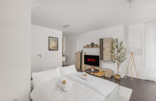 Sudliche Innenstadt Apartment | Kalina Suites - Apartment am Rhein, Nähe BASF, AbbVie, Uni MA