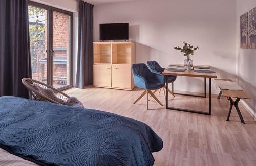 Moers Apartment | KATARINAS HOUSE mit 2 FeWo stilvoll, gemütlich & zentral Boxspringbett, Parkplatz, Balkon oder Garten