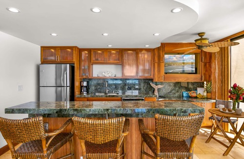 Poipu Condo | Kauai Vacation Rental - Kuhio Shores 319–Oceanfront, Sunset Views, A/C!