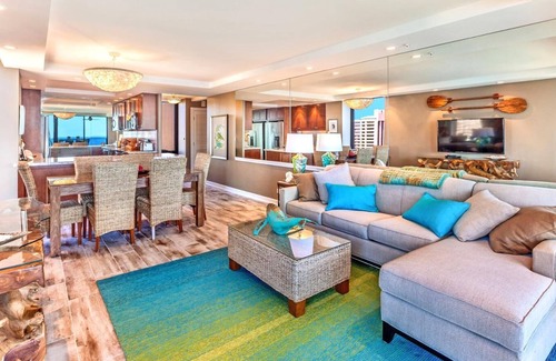 Honokowai Condo | KBM Resorts | Spacious 4-Bedroom Mahana Collection | Multi Unit Listing | Top Floor | Oceanfront Views + 2 Free Rental Cars! MAH-1211/19