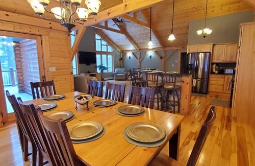 Dollar Bay House | Kemp's Rentals Luxurious Executive Retreat Portage Lake-Beach-Firepit & Pavilion