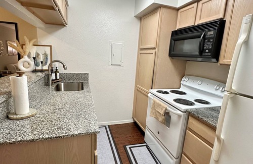 Astrodome Apartment | King bed apartment in Medical Center -NRG -Downtown.Free parking,WiFi,pool, gym