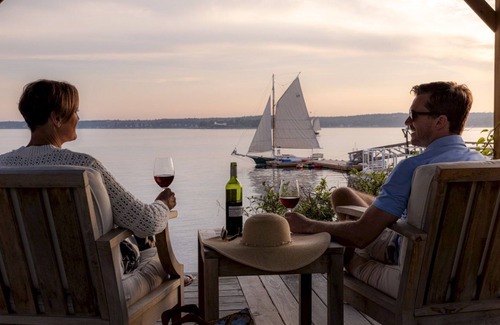 Boothbay Harbor Apartment | King Rm | Fireplace + Water View | No Hidden Fees