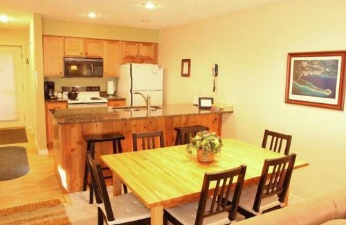 Harbor Springs Condo | Kitchen, Stone Fireplace, Jacuzzi. Trout Creek Condo #82 - 2 Bedrooms 2 Baths. Pools, Tennis, Hiking