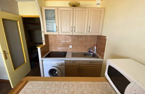 Le Port Apartment | Klimatisierte Kabine mit Blick auf den Yachthafen - Canet Port, 4 Personen