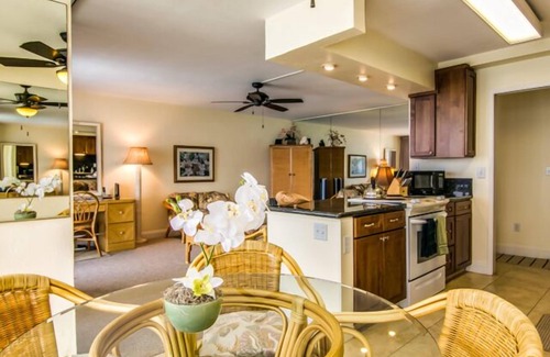 Poipu Condo | Kuhio Shores 415 Top Floor Oceanfront Condo with new central a/c