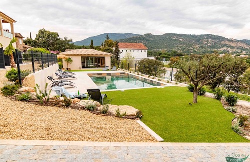 Preconil Apartment | L'Oranger apartment, panoramic view of the village and hillsides