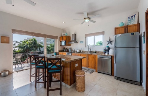 Emiliano Zapata Condo | La Azulita - air conditioned beach bungalow just steps from the sand & surf