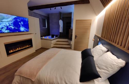 Sacy-le-Grand Apartment | LA BULLE ROMANTIQUE, Suite avec jacuzzi privatif