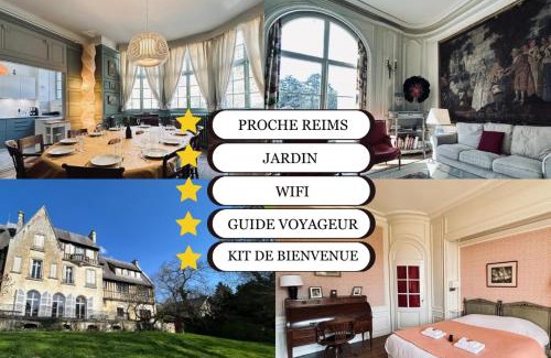 Villers-Allerand Villa | La Chaladrerie grande maison de maître avec jardin