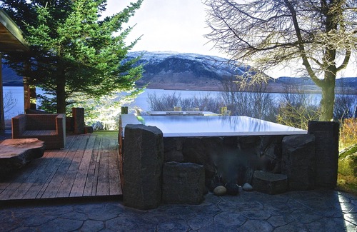 Selfoss Villa | Lakefront Luxury Villa - Modern - Infinity hot tub and panorama sauna