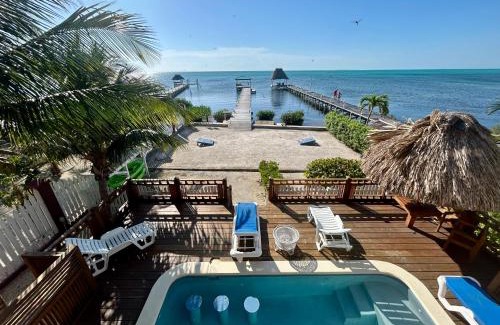 San Pedro House | La Perla Azul Beach House with Pool and 4 seater cart