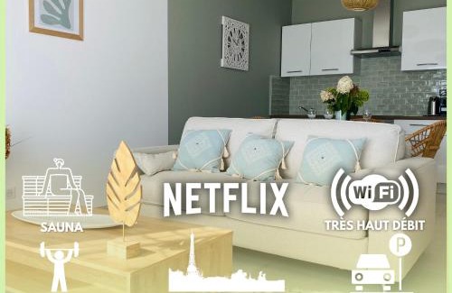 Saint-Prix Apartment | La Villa Perchée calme, sauna, parking privé