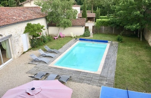 Bourneau Villa | La Villa, private garden and swimming pool in exceptional location with château
