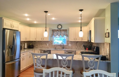 Beach Haven West House | Lagoon Front - Large dock for boating, swimming, fishing and crabbing .