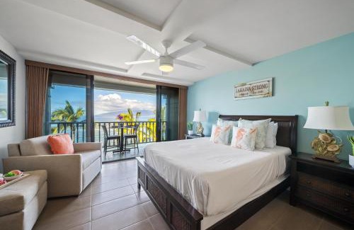 Historic Lahaina Front Street Apartment | Lahaina Shores 523 · LS 523 Direct Beachfront Studio with Stunni