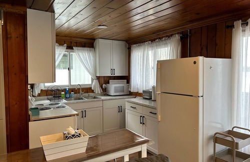 National City Cottage | Lake/beach front property with kayaks, pedal boat, & row boat, near Tawas Bay