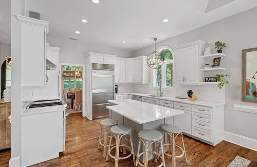 Mooresville House | Lake Effect by SoCharm | Pool & Spa, Waterfront