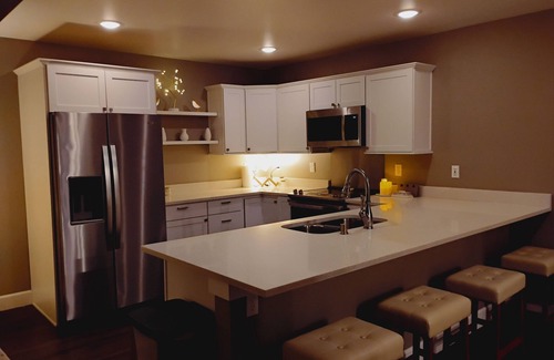 Palmer Apartment | Lake Front Retreat Private Dock Kayaks Gas Fire Pit-No Cleaning Fee!