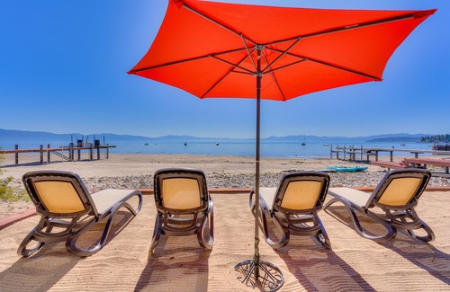 Tahoe Vista House | Lake Front Retreat With Your Private Beach & Hot Tub