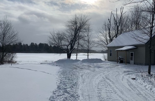 Trout Lake Cabin | Lake front Rustic Cabin in the UP, Snowmobile-ATV trails, Falls, Mackinaw Island