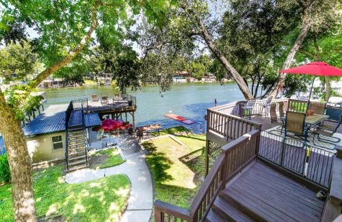 Kingsland House | Lake LBJ Waterfront House w/Private Boat Slip, Swimming Area with Steps to the lake