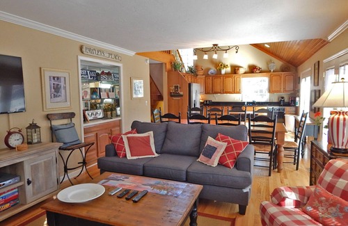 Garner Cove House | Lake Lure Lakefront-Pontoon Boat, Firepit, Game Rm, Dog OK