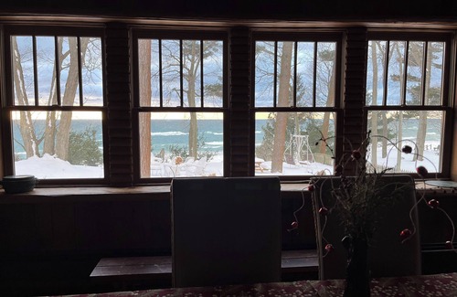 Muskegon Cottage | Lake Michigan 1945 Log Cabin Cottage Home North Muskegon Private Sandy Beach