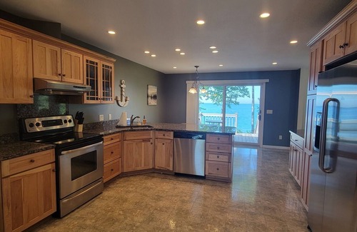 Brevort House | Lake Michigan Beachfront Home Near Mackinac Ferry