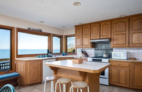 Port Sheldon House | Lake View Beach Home - Private Beach Access