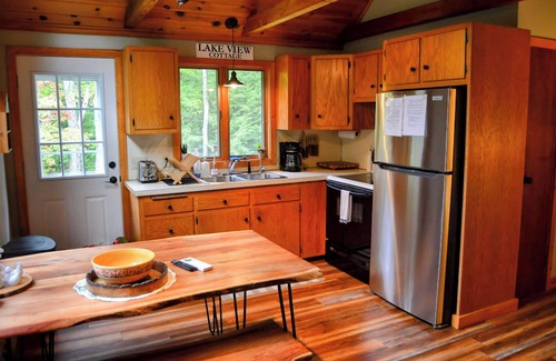 Sebago House | Lake View Cottage: Water access to Sebago Lake; Cozy winter escape