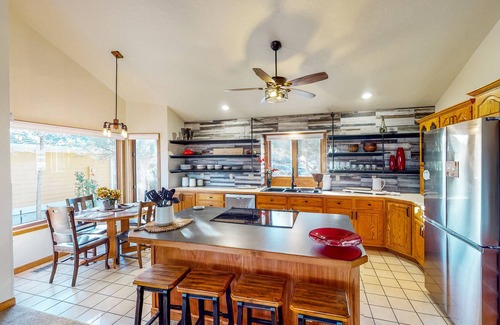 Greeley House | Lake-View Home with Gas Fireplaces, Deck & Grill, Dog-Friendly Yard