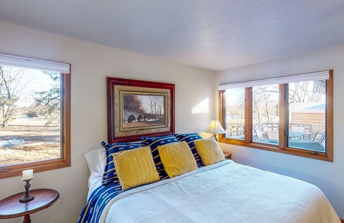 Greeley House | Lake-View Home with Gas Fireplaces, Deck & Grill, Dog-Friendly Yard