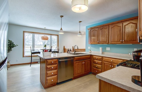 Chippewa Falls House | Lake Wissota home with lakefront views, hot tub and large yard