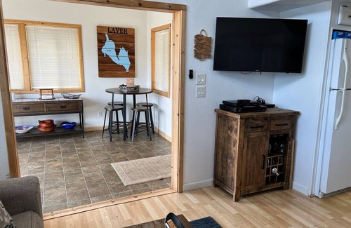 Peninsula Village Cabin | Lakefront Cabin, Boat Slip, King Bed, Seasonal Beach & Great View!