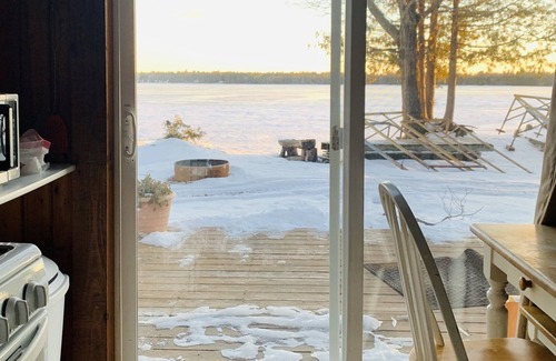 Newberry Cabin | Lakefront Cabin. Ride To All The Snowmobile Trails From The Cabin