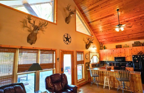Shelbyville Cabin | Lakefront Cabin w/Pier, Firepit & Pet-Friendly