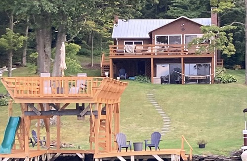 Indian Lake Cabin | Lakefront Cabin, with all access lake views and steps to the water!