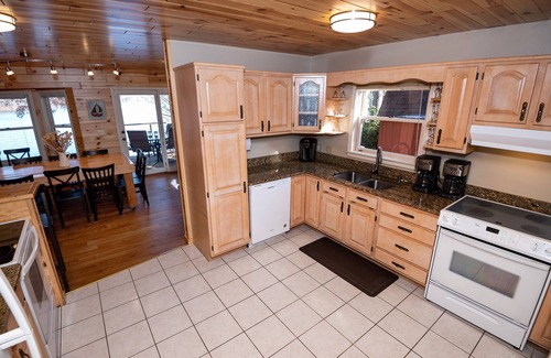 Cassopolis House | Lakefront Cedar Lodge Sandy Beach + Wheelchair Friendly + 47 Wooded Acres!