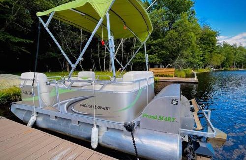 Locust Lake Village Ski Chalet | Lakefront Chalet with Pontoon boat & golf cart