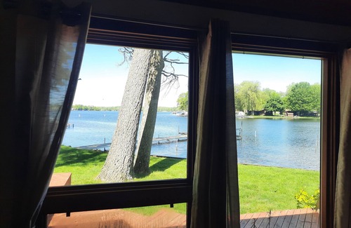 Delton Cottage | Lakefront cottage on 540 acre Wall Lake/spectacular fishing & sunset views.