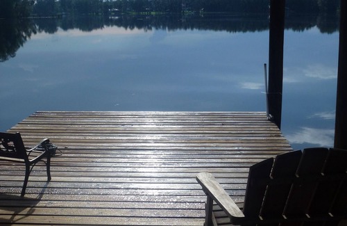 Greater Northdale Cottage | Lakefront Cottage with Gorgeous Sunset Views and Fishing from the Dock