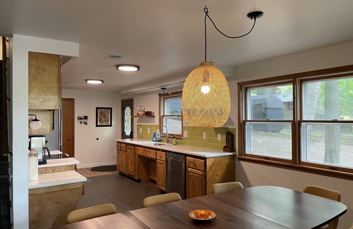 Newaygo Cottage | Lakefront Cottage with Private Beach, Sleeps 14