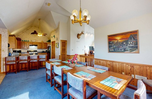 Waves House | Lakefront dog-friendly home w/private hot tub, fireplace, outdoor pool & tennis
