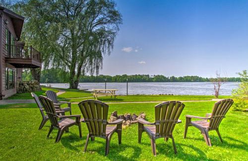 Eau Galle House | Lakefront Eau Galle Home with Hot Tub and Fire Pit