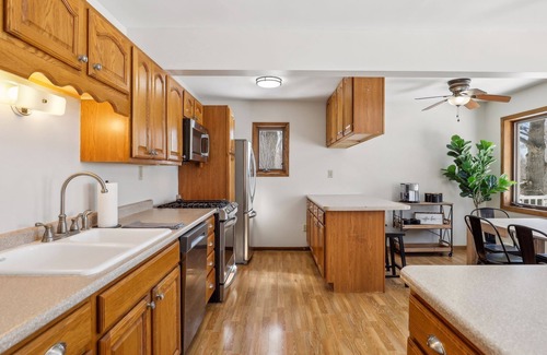 Ramsey County House | Lakefront Getaway: Hot Tub, Firepit & Fireplaces! 3 Bedroom Home by RedAwning