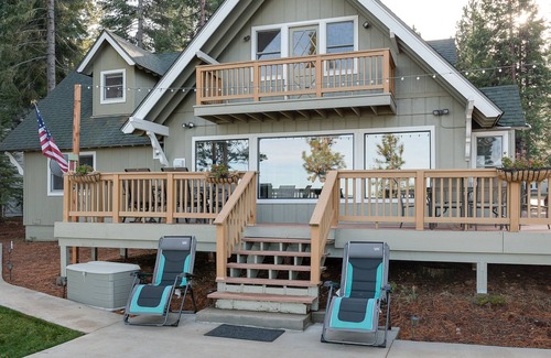 Lake Almanor West House | Lakefront Home at Lake Almanor West with Large Deck, Dock and Beautiful Views!